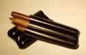 Black Leather 3 Finger Cigar Case