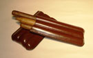 Brown Leather 3 Finger Cigar Case