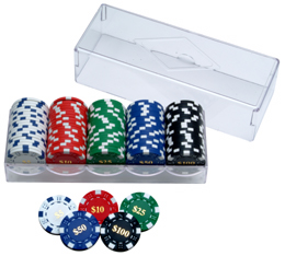 100 Weighted Clay Poker Chips 100 Weighted Clay Poker Chips